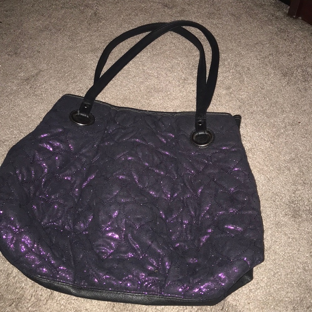 Purple sparkle purse